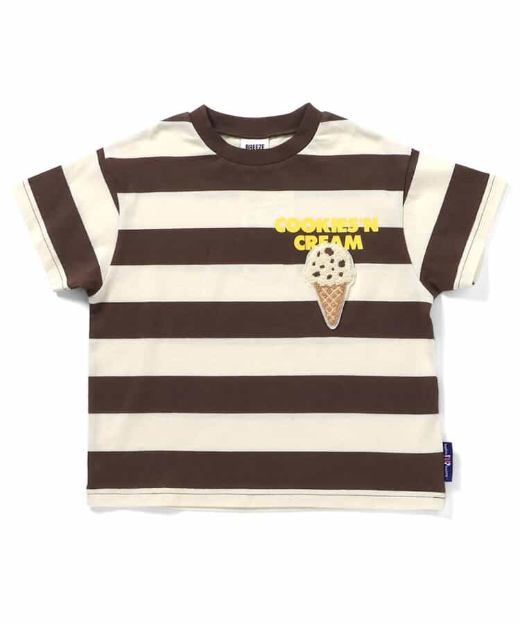 Japanese children's clothing BREEZE x Baskin-Robbins fur ice cream top 80-140cm boys/girls summer TOPS