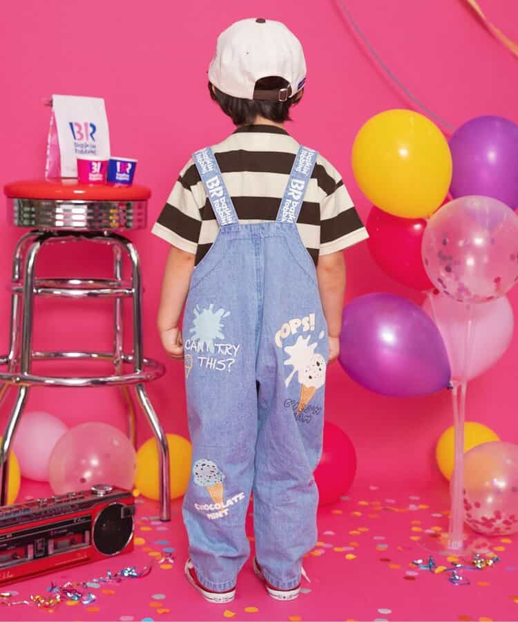 Japanese children's clothing BREEZE x Baskin-Robbins fur ice cream top 80-140cm boys/girls summer TOPS