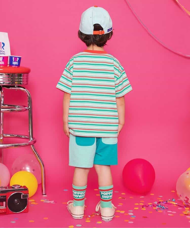 Japanese children's clothing BREEZE x Baskin-Robbins fur ice cream top 80-140cm boys/girls summer TOPS
