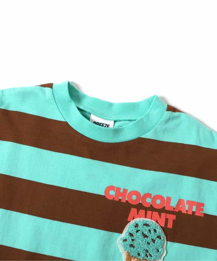 Japanese children's clothing BREEZE x Baskin-Robbins fur ice cream top 80-140cm boys/girls summer TOPS