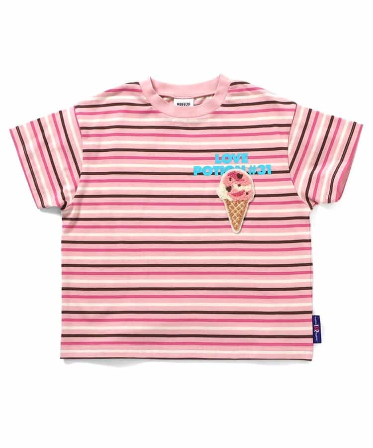 Japanese children's clothing BREEZE x Baskin-Robbins fur ice cream top 80-140cm boys/girls summer TOPS