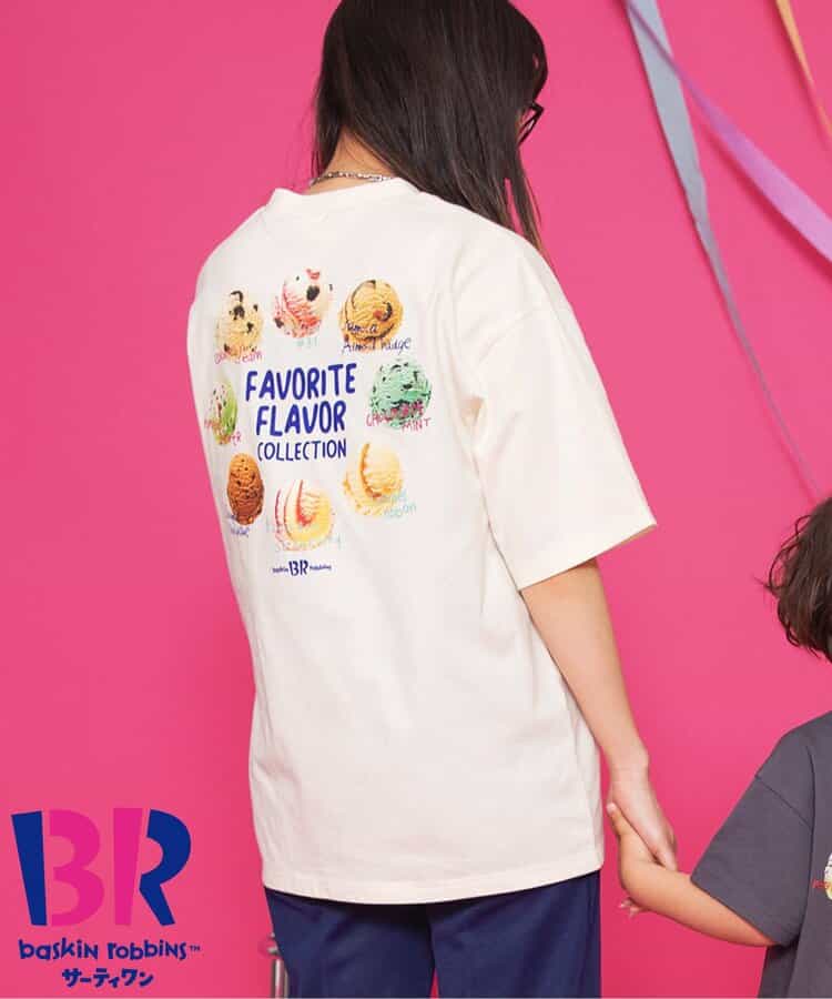 BREEZE x Baskin-Robbins Japanese Kids' Clothing: Ice Cream Print Top (M) (Adult Summer)