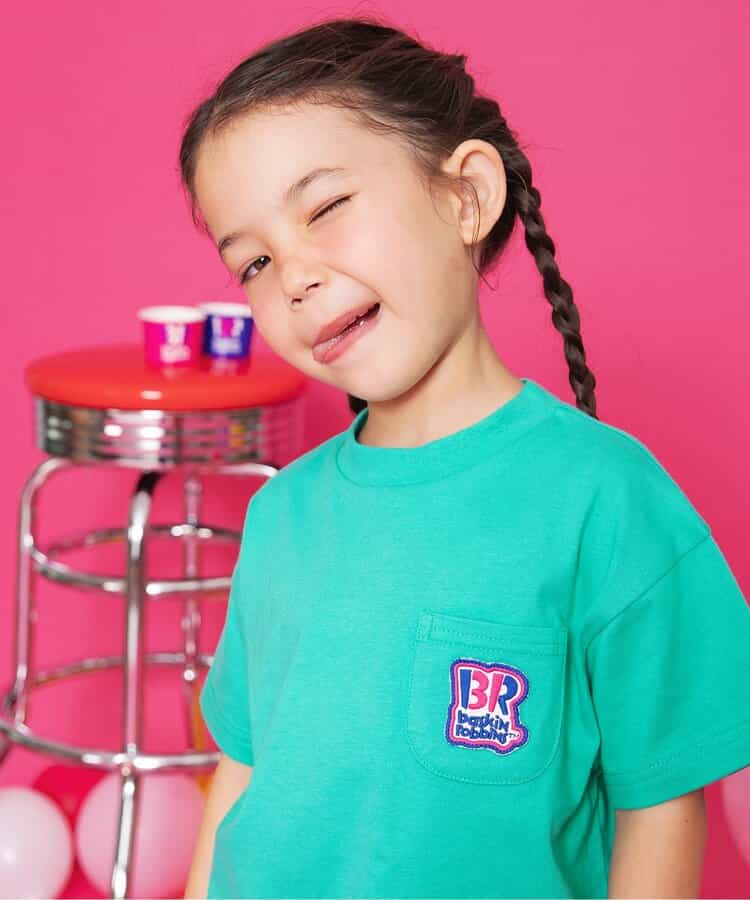 BREEZE x Baskin-Robbins Japanese Kids' Clothing: Ice Cream Print Tops (80-140cm) for Boys and Girls (Summer)
