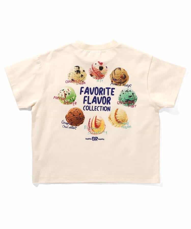 BREEZE x Baskin-Robbins Japanese Kids' Clothing: Ice Cream Print Tops (80-140cm) for Boys and Girls (Summer)