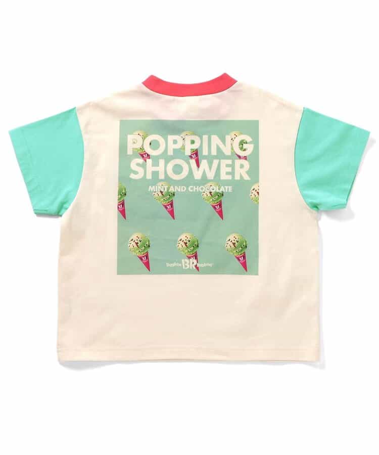 BREEZE x Baskin-Robbins Japanese Kids' Clothing: Ice Cream Print Tops (80-140cm) for Boys and Girls (Summer)