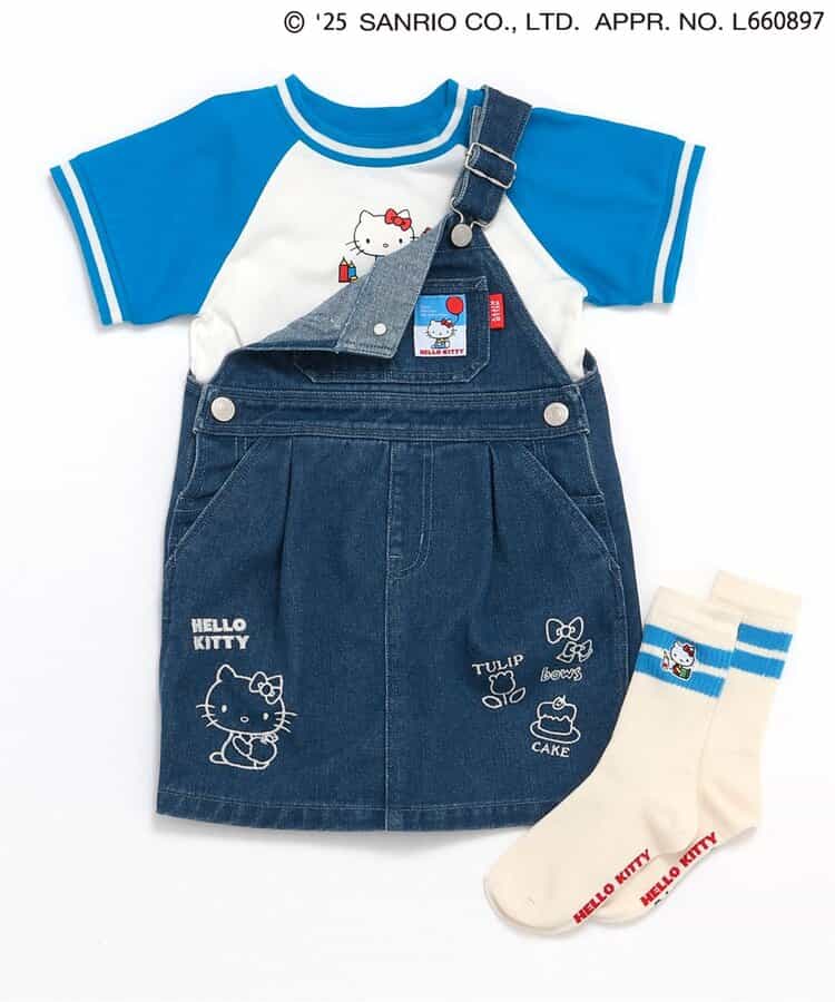 BREEZE x Sanrio Hello Kitty replica prints (80-140cm) for girls (Summer TOPS)