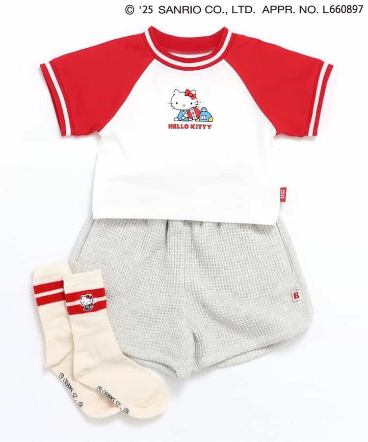 BREEZE x Sanrio Hello Kitty replica prints (80-140cm) for girls (Summer TOPS)