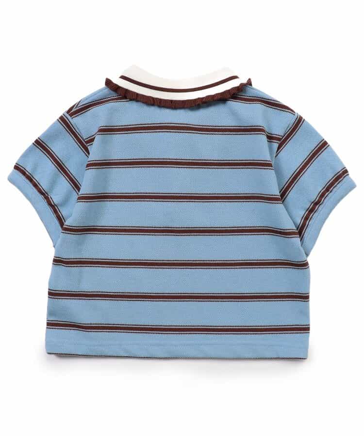 Japanese children's clothing BREEZE lace polo collar top 80-140cm girls summer TOPS