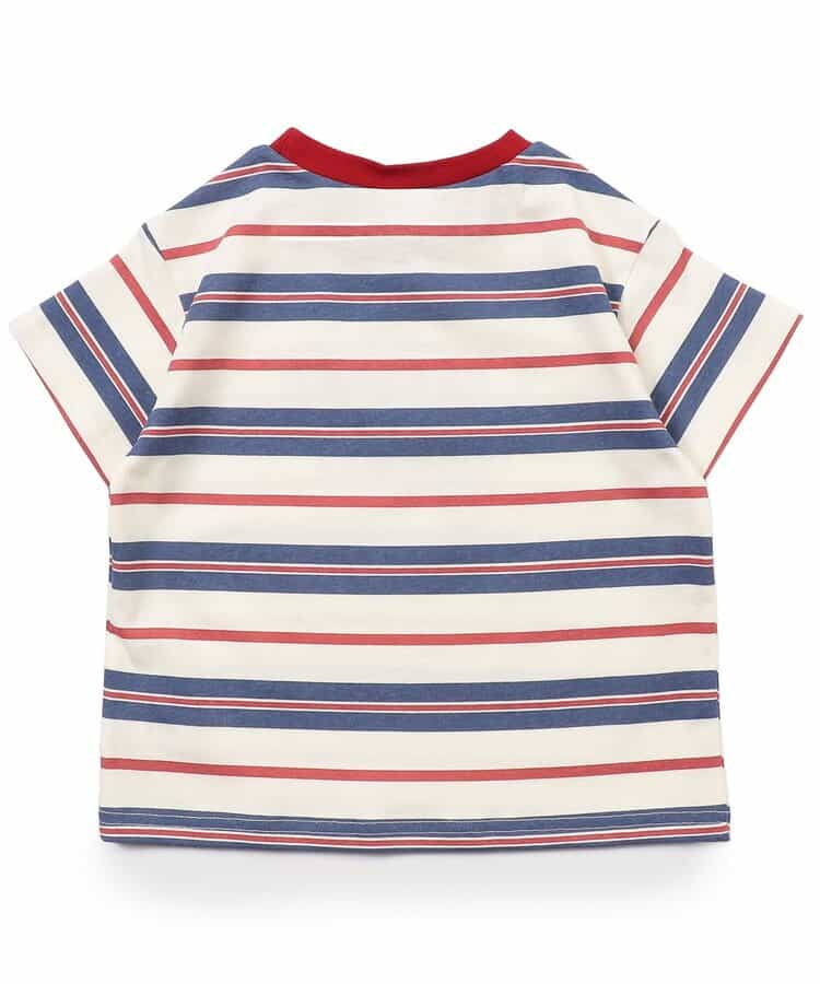 Japanese children's clothing BREEZE striped print top 80-140cm boys/girls summer TOPS