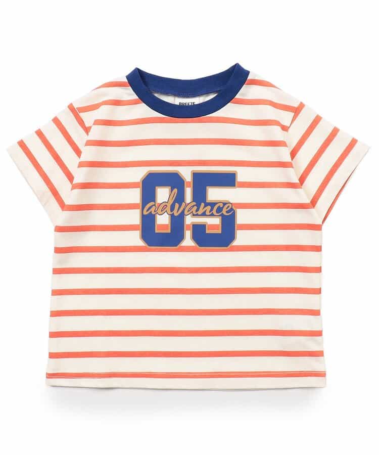 Japanese children's clothing BREEZE striped print top 80-140cm boys/girls summer TOPS