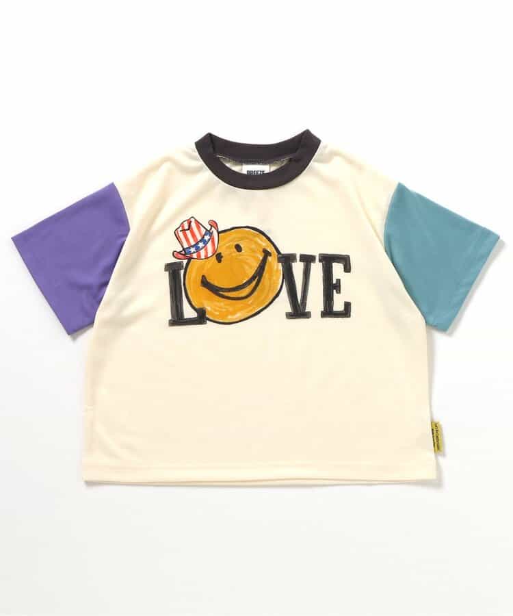 Japanese children's clothing BREEZE quick-drying water-absorbing printed tops 80-140cm boys'/girls' summer TOPS