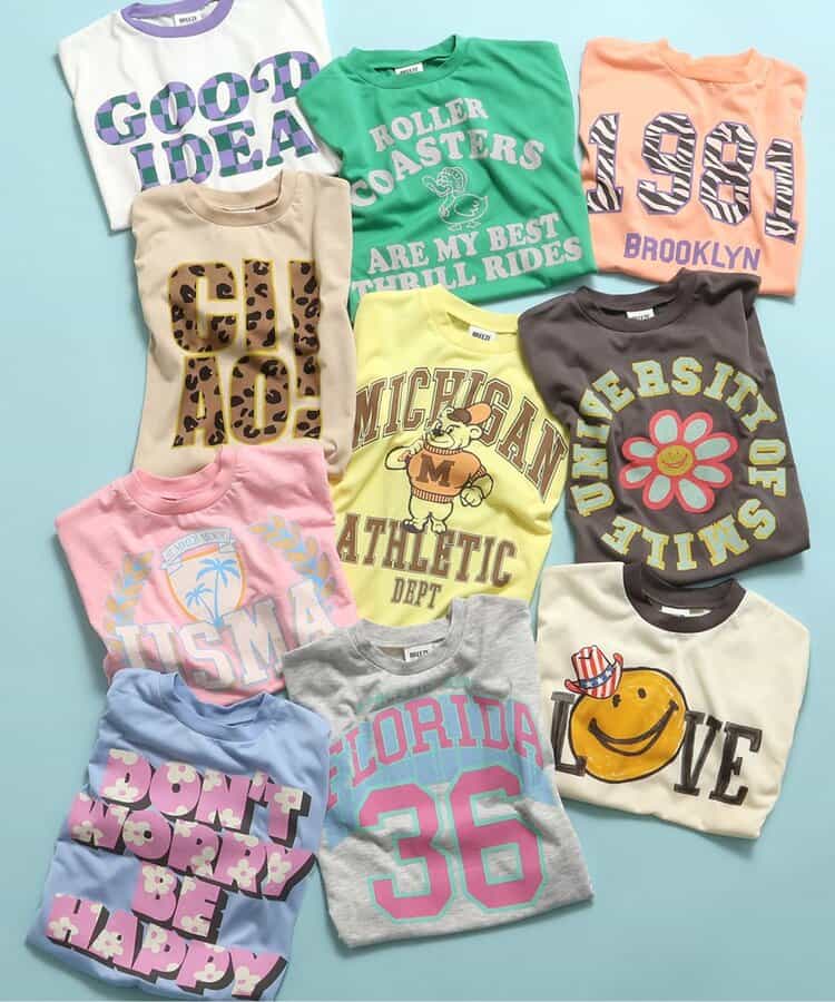 Japanese children's clothing BREEZE quick-drying water-absorbing printed tops 80-140cm boys'/girls' summer TOPS