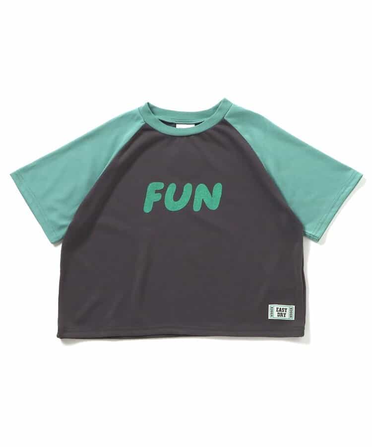 Japanese children's clothing BREEZE water-absorbing quick-drying letter print top 80-140cm boys' summer TOPS
