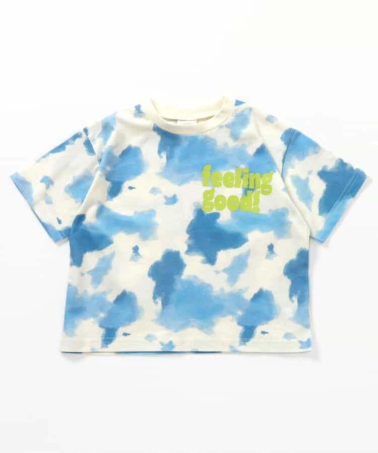 Japanese children's clothing BREEZE tie-dye short-sleeved top 80-140cm boys/girls summer TOPS