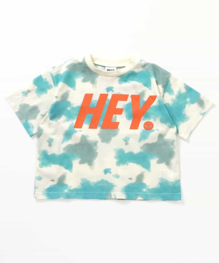Japanese children's clothing BREEZE tie-dye short-sleeved top 80-140cm boys/girls summer TOPS