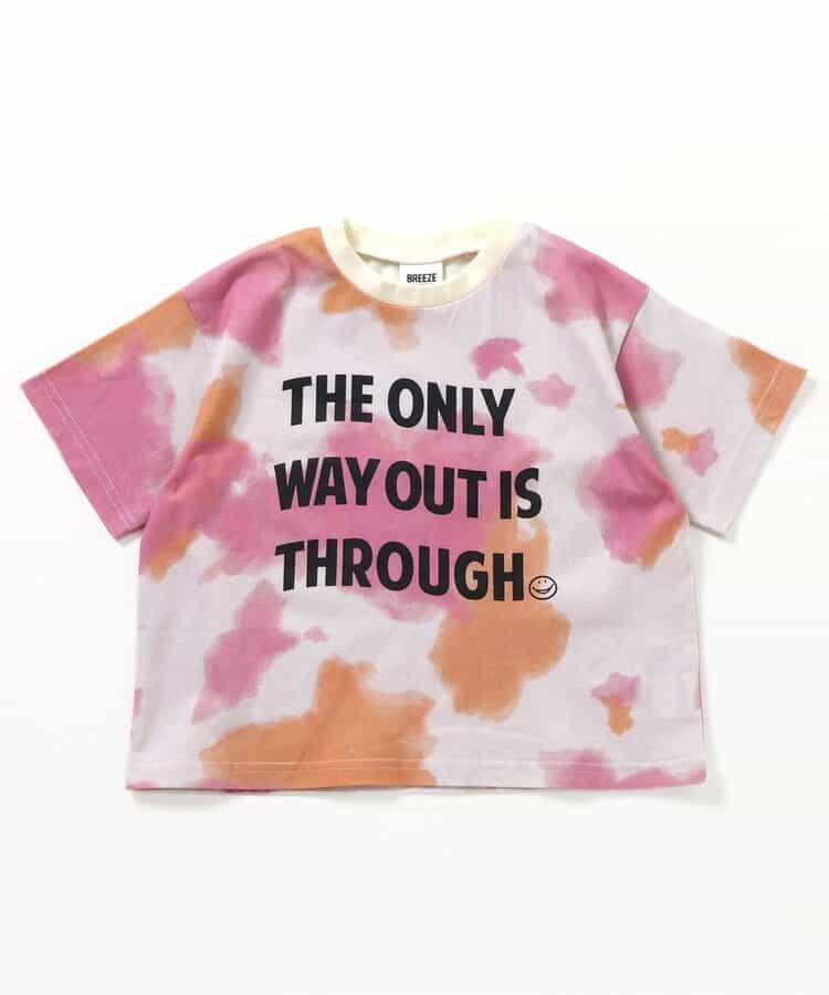 Japanese children's clothing BREEZE tie-dye short-sleeved top 80-140cm boys/girls summer TOPS
