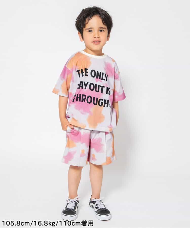 Japanese children's clothing BREEZE tie-dye short-sleeved top 80-140cm boys/girls summer TOPS