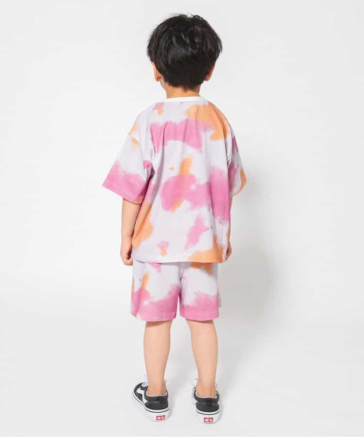 Japanese children's clothing BREEZE tie-dye short-sleeved top 80-140cm boys/girls summer TOPS