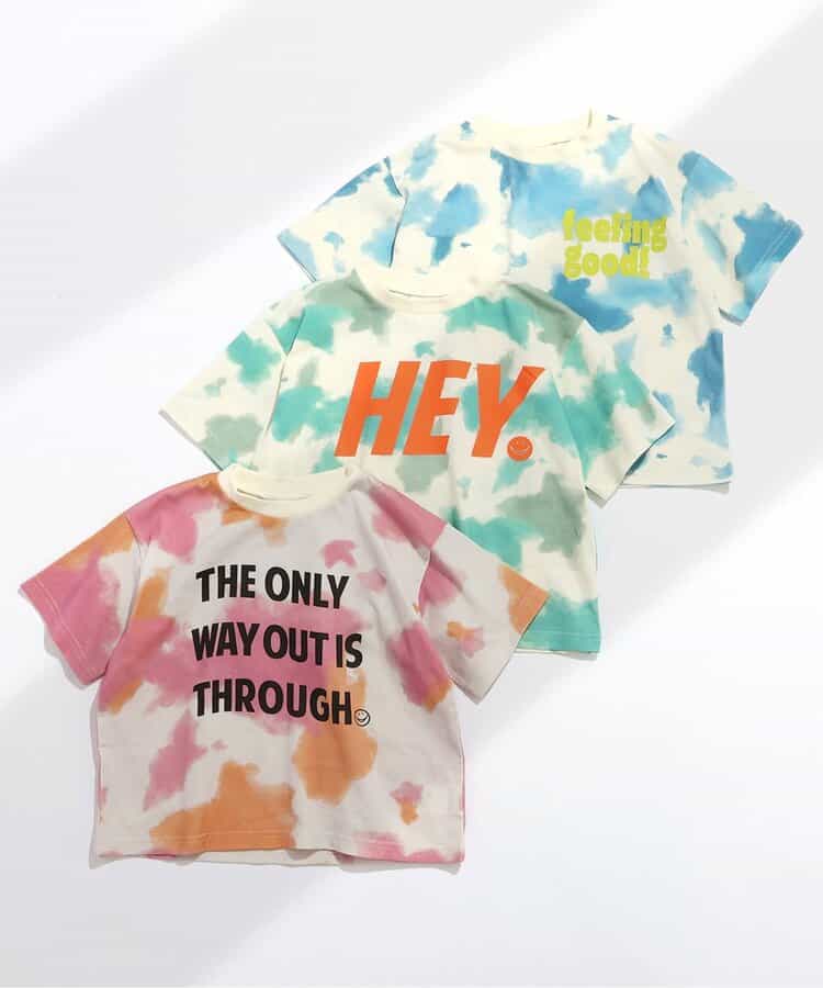 Japanese children's clothing BREEZE tie-dye short-sleeved top 80-140cm boys/girls summer TOPS