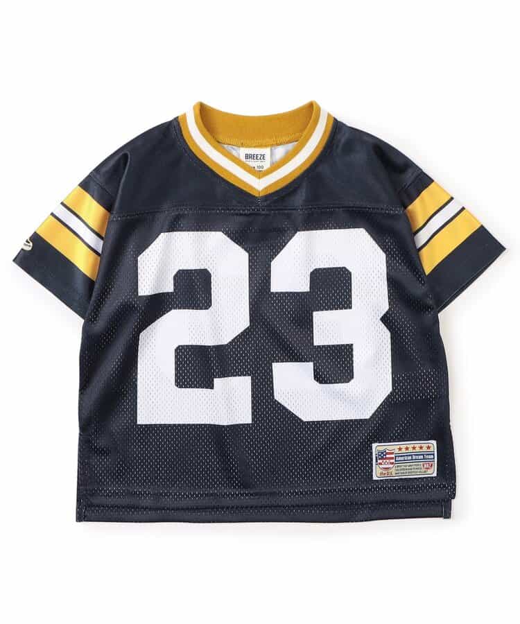 Japanese children's clothing BREEZE mesh numbered sports top 90-140cm boys/girls summer TOPS