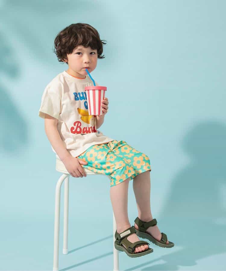 Japanese children's clothing BREEZE printed pattern tops 80-140cm boys/girls summer TOPS