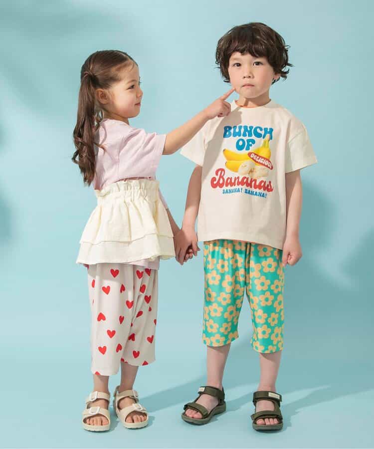Japanese children's clothing BREEZE printed pattern tops 80-140cm boys/girls summer TOPS