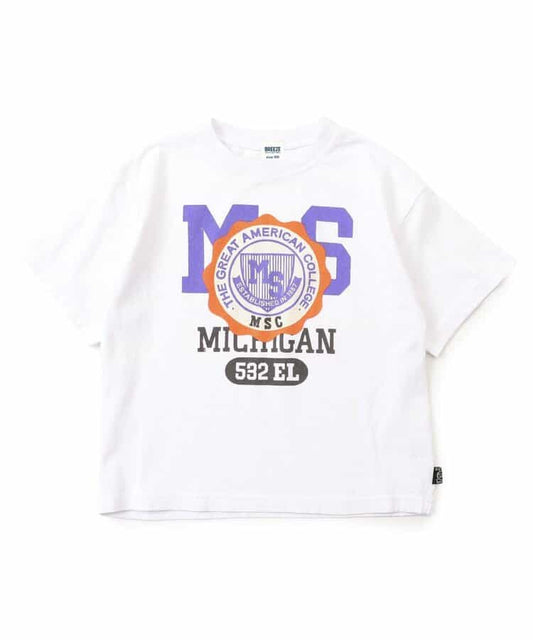 Japanese children's clothing BREEZE printed short-sleeved top 80-160cm boys' summer TOPS