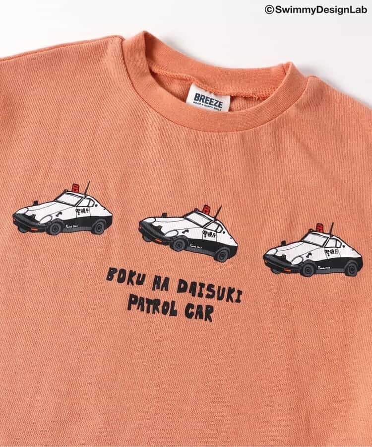 Japanese children's clothing BREEZE car print top 80-140cm boys' summer TOPS