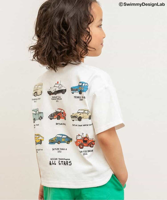 Japanese children's clothing BREEZE car print top 80-140cm boys' summer TOPS