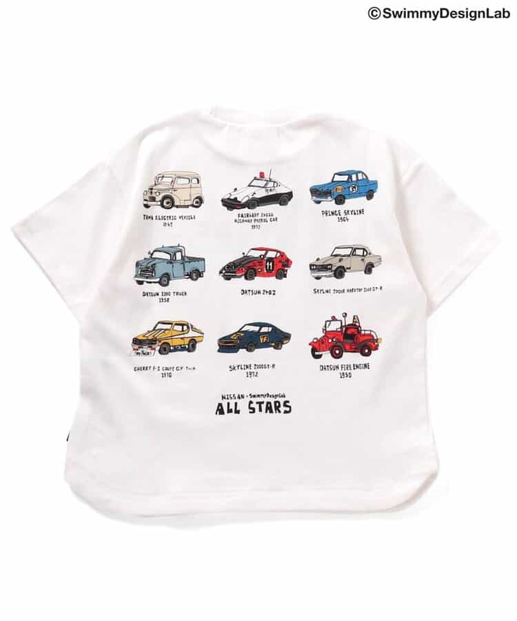 Japanese children's clothing BREEZE car print top 80-140cm boys' summer TOPS