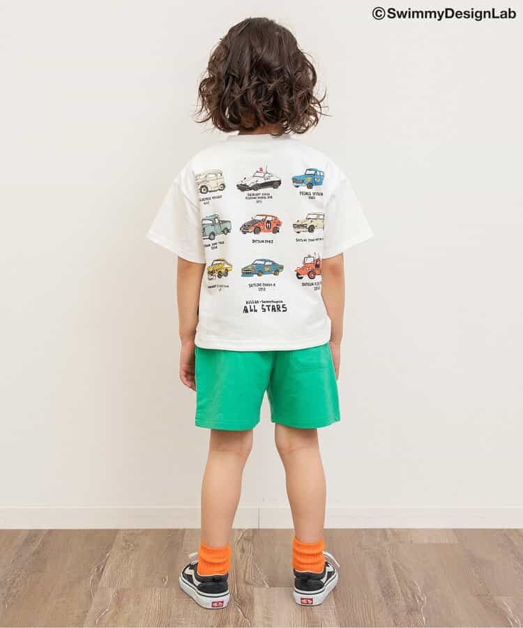 Japanese children's clothing BREEZE car print top 80-140cm boys' summer TOPS