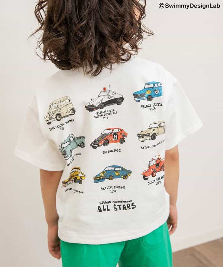 Japanese children's clothing BREEZE car print top 80-140cm boys' summer TOPS