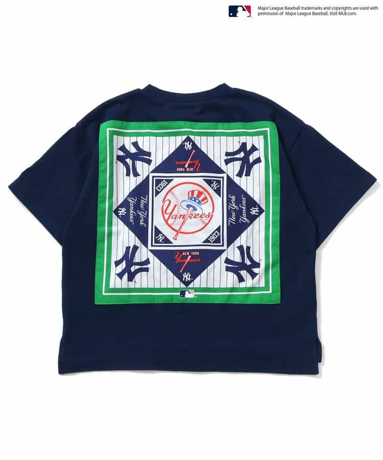 Japanese children's clothing BREEZE x MLB printed top 80-140cm boys' summer TOPS