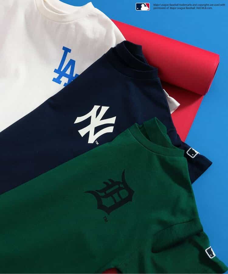Japanese children's clothing BREEZE x MLB printed top 80-140cm boys' summer TOPS
