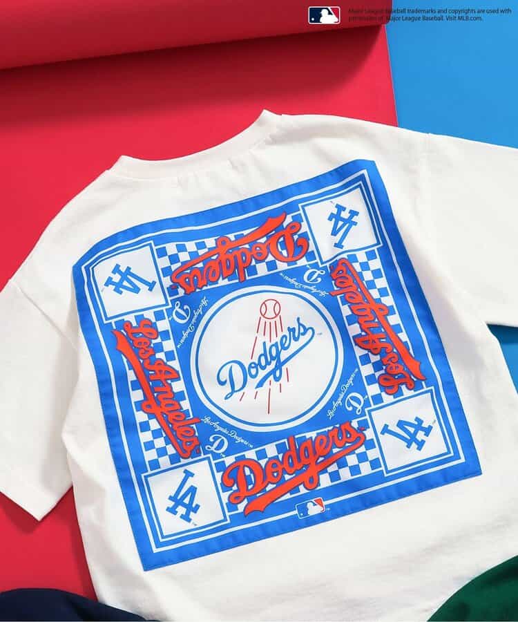 Japanese children's clothing BREEZE x MLB printed top 80-140cm boys' summer TOPS