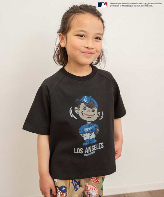 Japanese children's clothing BREEZE x MLB printed top 80-140cm boys' summer TOPS