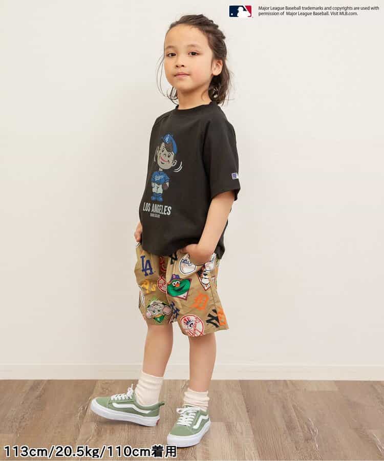 Japanese children's clothing BREEZE x MLB printed top 80-140cm boys' summer TOPS