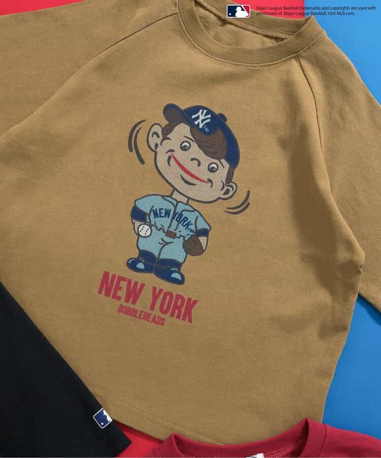 Japanese children's clothing BREEZE x MLB printed top 80-140cm boys' summer TOPS