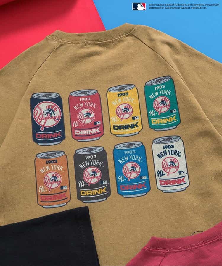 Japanese children's clothing BREEZE x MLB printed top 80-140cm boys' summer TOPS