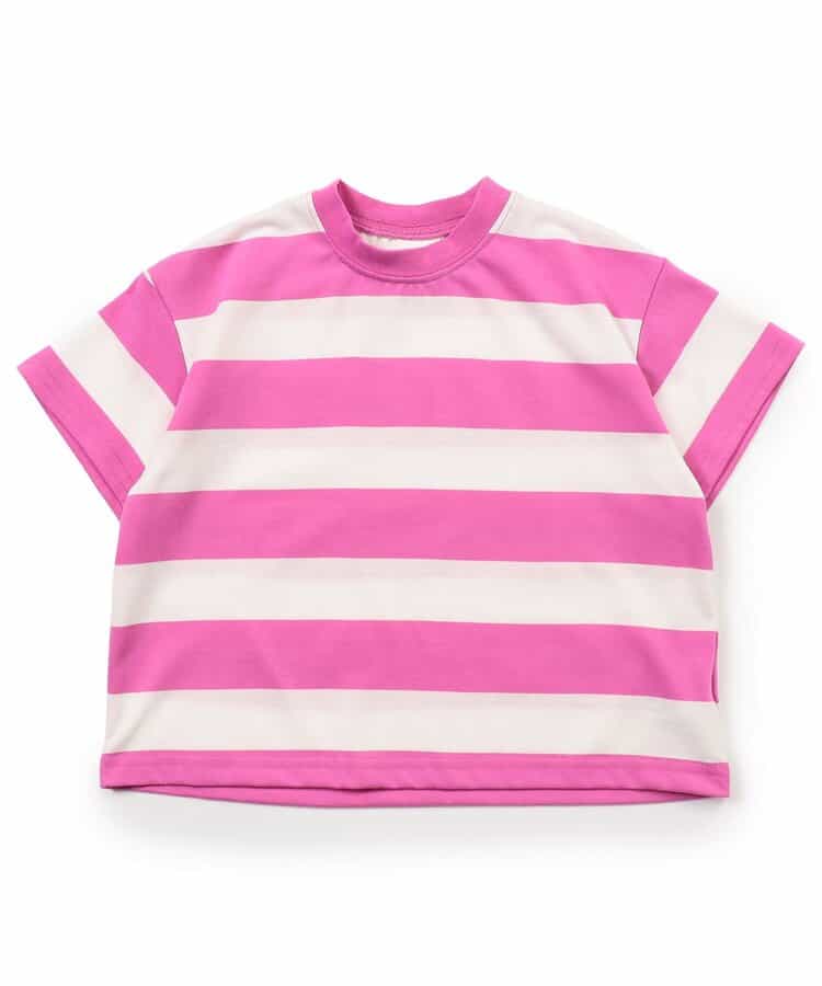 Japanese children's clothing BREEZE neon striped top 80-150cm boys/girls summer TOPS