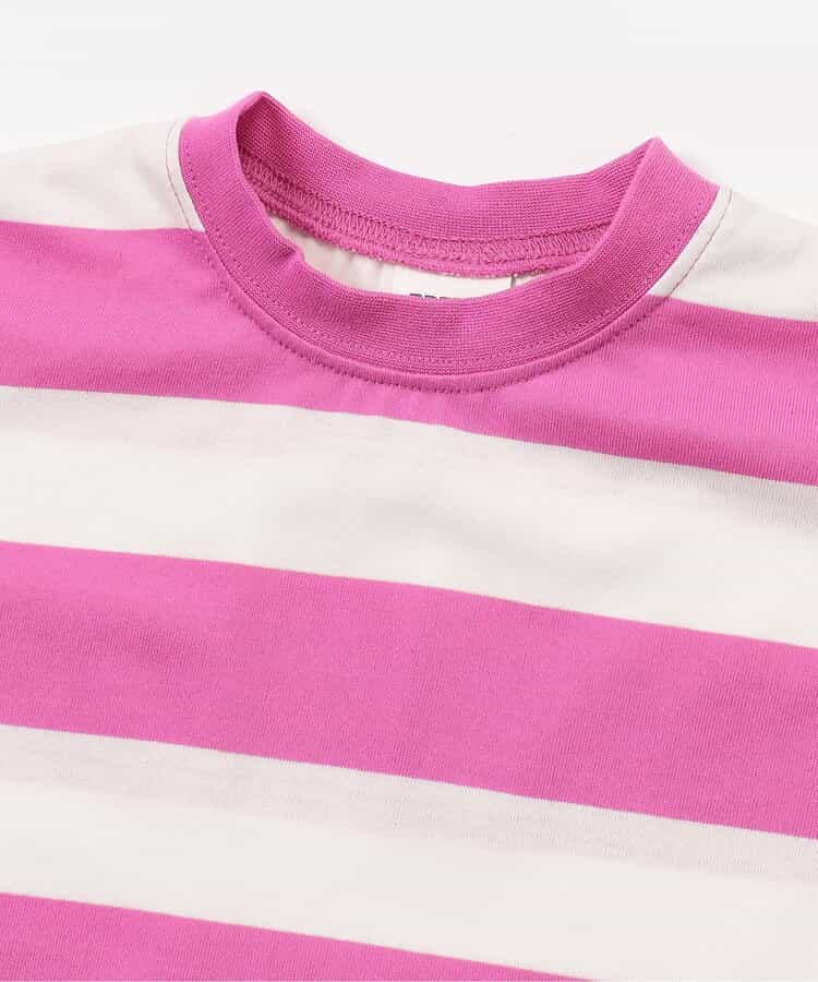 Japanese children's clothing BREEZE neon striped top 80-150cm boys/girls summer TOPS