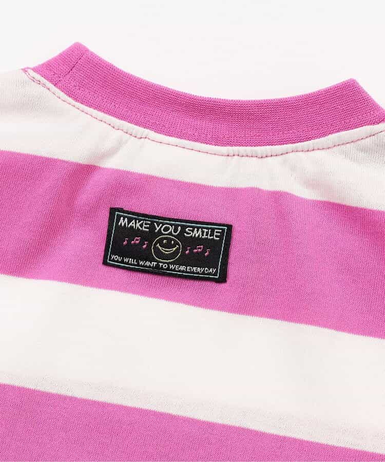Japanese children's clothing BREEZE neon striped top 80-150cm boys/girls summer TOPS