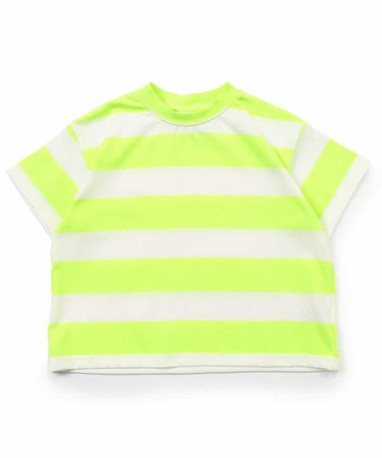 Japanese children's clothing BREEZE neon striped top 80-150cm boys/girls summer TOPS