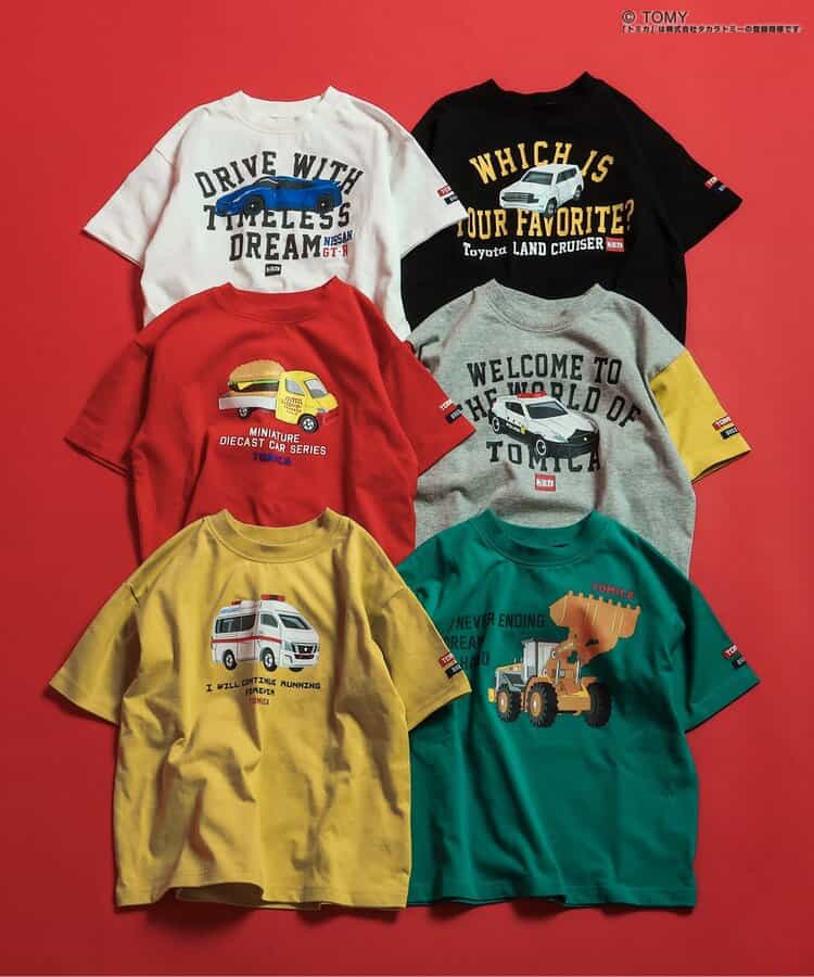 BREEZE x TOMICA Printed Tops (80-130cm) for Boys (Summer)