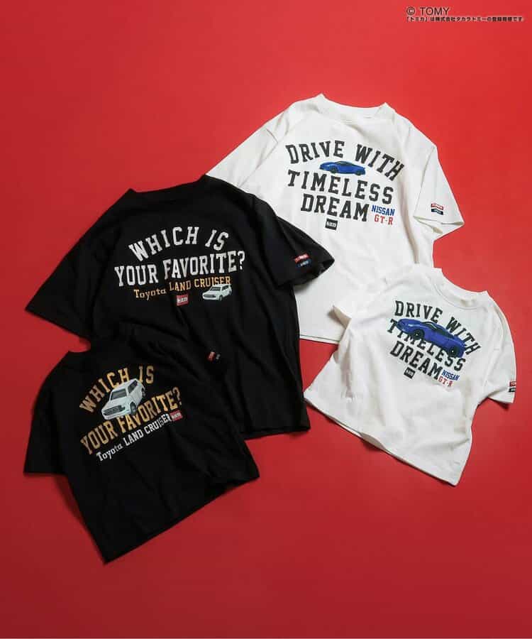 Japanese children's clothing BREEZE x TOMICA printed top ML adult summer TOPS