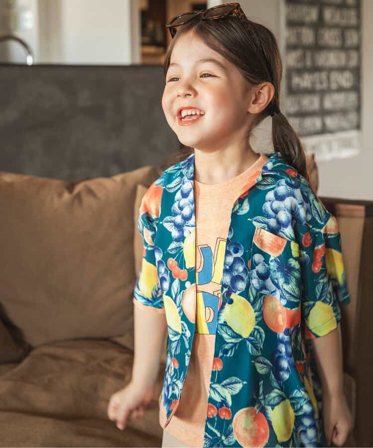Japanese children's clothing BREEZE quick-drying vacation style shirt 80-140cm boys/girls summer TOPS