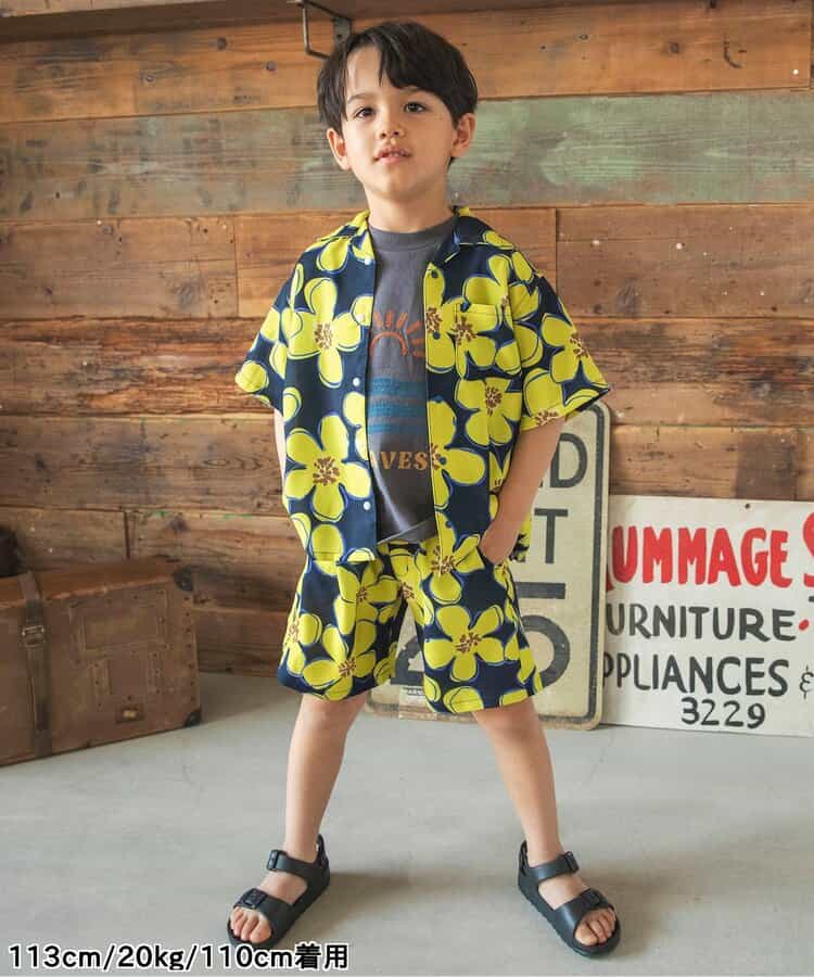Japanese children's clothing BREEZE quick-drying vacation style shirt 80-140cm boys/girls summer TOPS