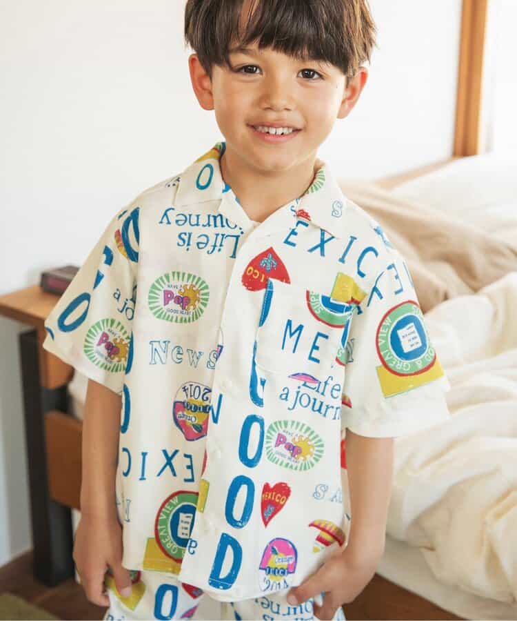Japanese children's clothing BREEZE quick-drying vacation style shirt 80-140cm boys/girls summer TOPS