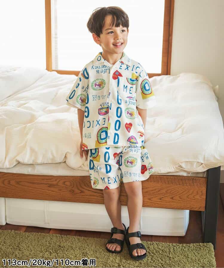 Japanese children's clothing BREEZE quick-drying vacation style shirt 80-140cm boys/girls summer TOPS