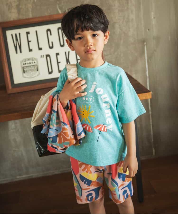 Japanese children's clothing BREEZE quick-drying vacation style shirt 80-140cm boys/girls summer TOPS